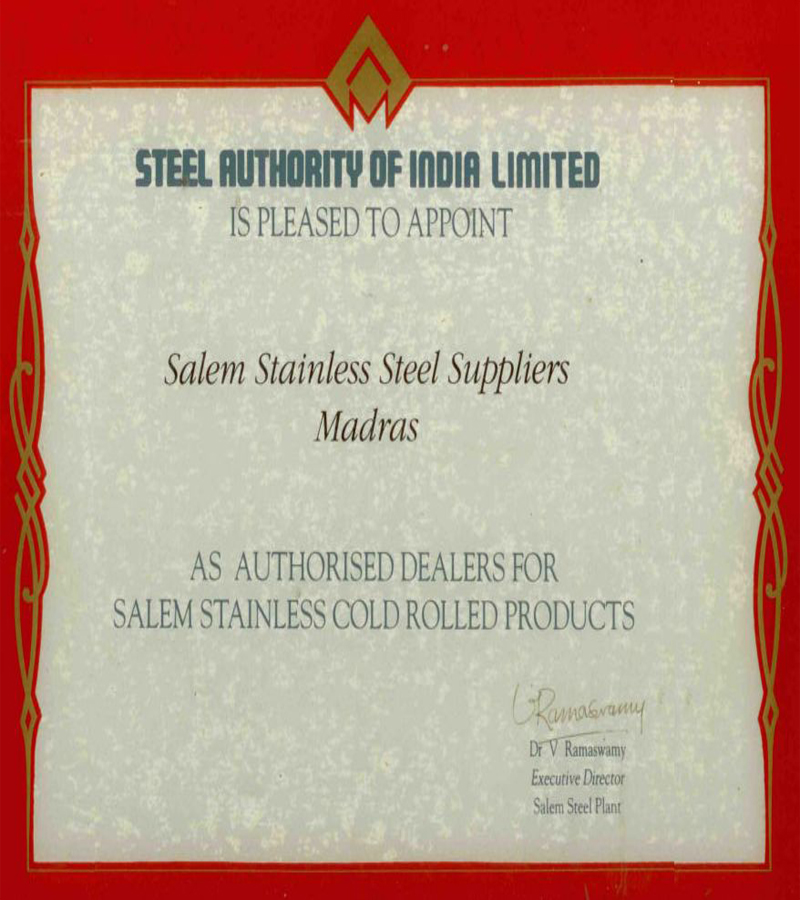 Salem Stainless Steel Supplier,Exporter in Mumbai